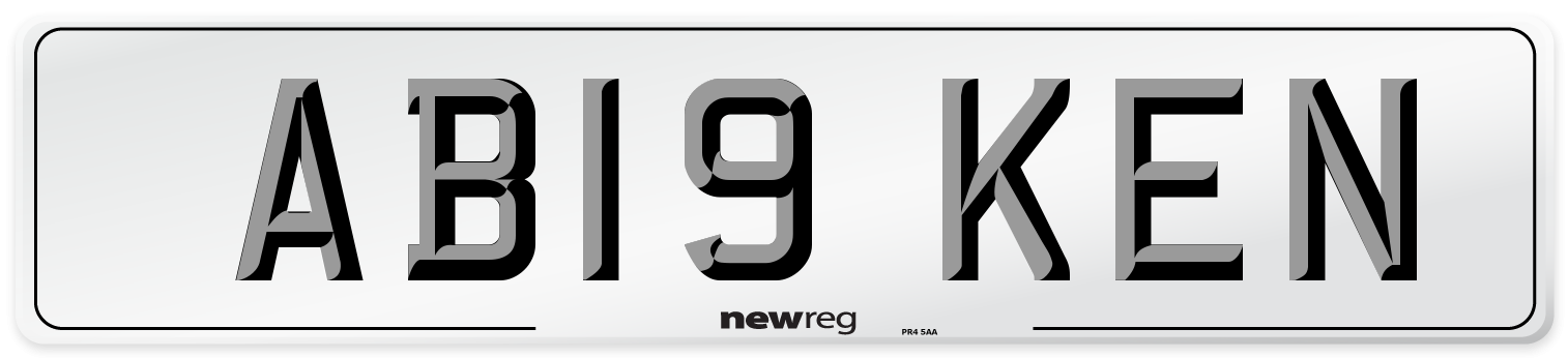 AB19 KEN Number Plate from New Reg
